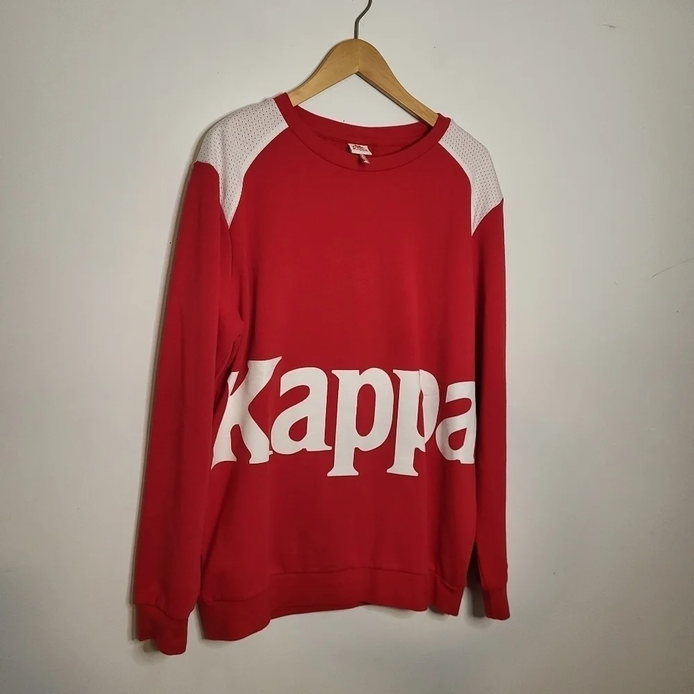 Kappa Sweatshirt Bernel Red Man Size Large - Picture 11 of 11